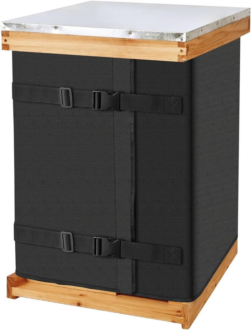 LeadGoods Winter Bee Hive Wrap for 8 and 10 Frame Hives, Adjustable Beehive Wrap Beekeeping Supplies, 600D Oxford Insulated Cover, Waterproof, Windproof, Lightweight, Reusable, 75.98" x 23.6" (1 Pcs) - Image 1